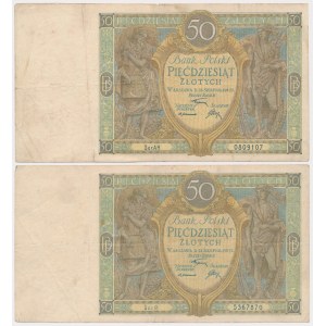 50 złotych 1925 - Ser.P i AH (2szt)