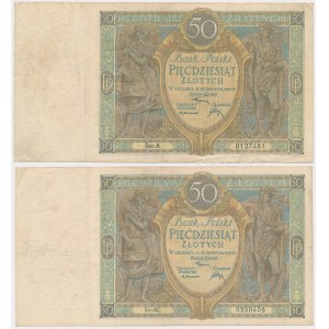 50 złotych 1925 - Ser.A i AC (2szt)