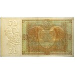 50 złotych 1929 - kropka między literami serii