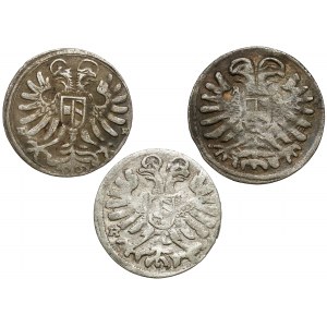 Śląsk, Ferdynand II, Greszel Wrocław 1624-1625 (3szt)