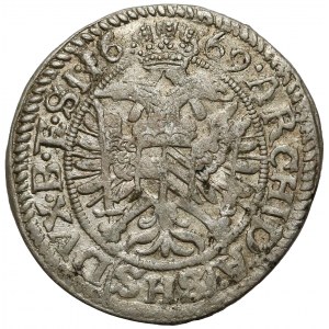 Śląsk, Leopold I, 3 krajcary 1669 SHS, Wrocław