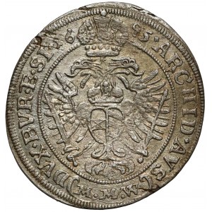 Śląsk, Leopold I, 3 krajcary 1695 MMW, Wrocław