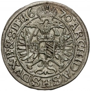 Śląsk, Leopold I, 3 krajcary 1670 SHS, Wrocław