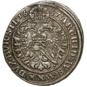 Śląsk, Leopold I, 3 krajcary 1697 MMW, Wrocław