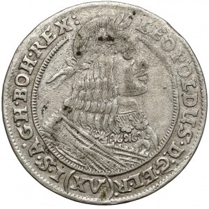 Śląsk, Leopold I, 15 krajcarów 1662 GH, Wrocław - owal