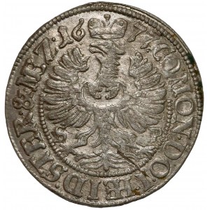 Śląsk, Sylwiusz Fryderyk, 3 krajcary 1677 SP, Oleśnica