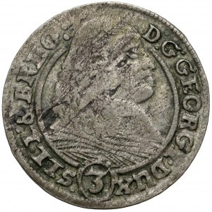 Śląsk, Jerzy III Brzeski, 3 krajcary 1661 EW, Brzeg