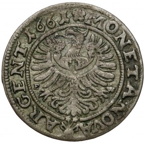 Śląsk, Jerzy III Brzeski, 3 krajcary 1661 EW, Brzeg