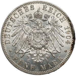 Mecklenburg-Schwerin, 5 mark 1904 A
