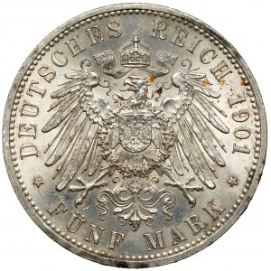 Preussen, 5 mark 1901