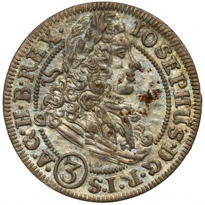 Śląsk, Józef I, 3 krajcary 1706 FN, Wrocław