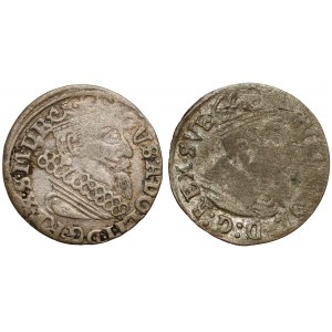 Gustav II Adolphus, Penny 1630 and Troy 1632, Elblag - set (2pcs)