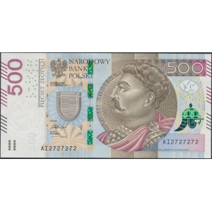 500 zł 2017 - AI 2727272 - numer radarowy