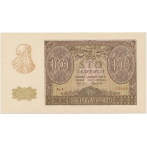 100 złotych 1940 - Ser.B - Falsyfikat ZWZ