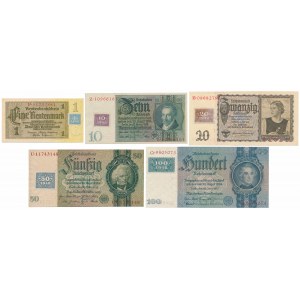 Germany, Soviet occupation 1 -100 Mk 1948 - set of 5 pcs