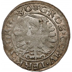 Zygmunt I Stary, Grosz Toruń 1530 - miecz w lewo - PRV