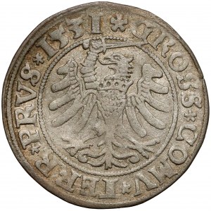 Zygmunt I Stary, Grosz Toruń 1531 - PRVS / PRVS - duża głowa
