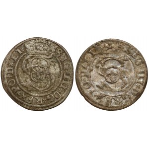 Zygmunt III Waza, Szeląg Ryga 1599, zestaw (2szt)