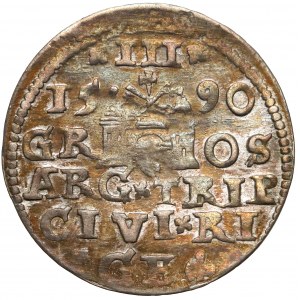 Zygmunt III Waza, Trojak Ryga 1590 - LI