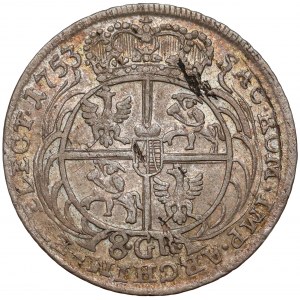 August III Sas, Dwuzłotówka Lipsk 1753 - 8 GR