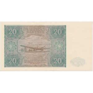 20 złotych 1946 - E - duża litera