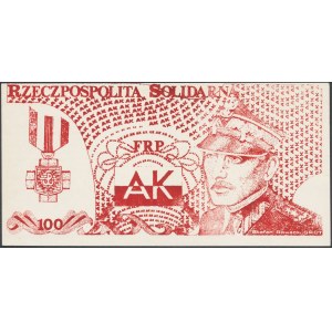 Solidarność, 100 złotych 1985 Stefan Rowecki GROT