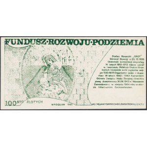 Solidarność, 100 złotych 1985 Stefan Rowecki GROT