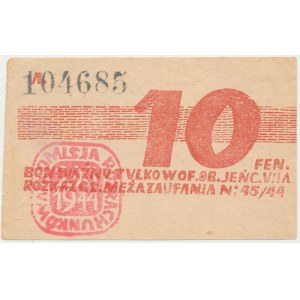 Oflag VII A Murnau, 10 fenigów 1944 - numerator 6-cyfrowy