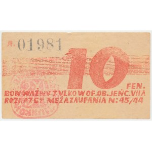 Oflag VII A Murnau, 10 fenigów 1944 - numerator 5-cyfrowy
