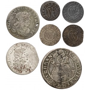 Prusy, od szeląga do orta 1625-1684, zestaw (7szt)