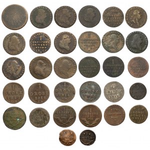 Zabory, zbiór monet srebrnych i miedzianych - zestaw (32szt)