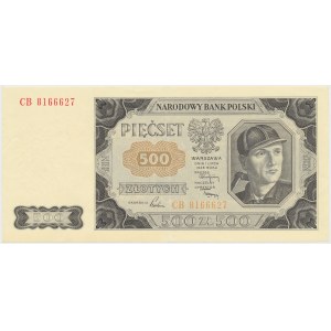 500 złotych 1948 - CB - wyblakły awers