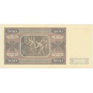 500 złotych 1948 - CB - wyblakły awers