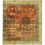 1 grosz 1924 - AX - prawa i lewa połowa (2szt)