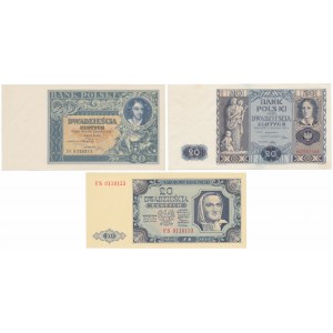 20 złotych 1931-1948 (3szt)