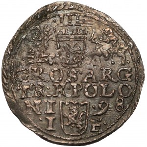 Zygmunt III Waza, Trojak Olkusz 1598 - małe popiersie