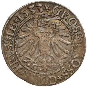 Zygmunt I Stary, Grosz Toruń 1533 - PRVSSIE - podwójnie bity