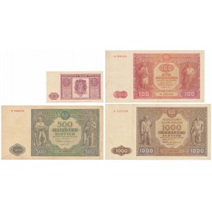 1, 100 - 1.000 złotych 1946 (4szt)