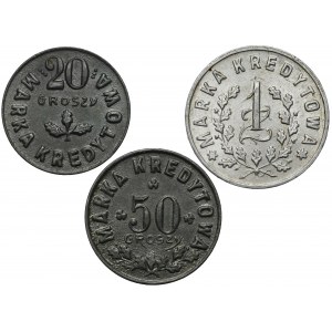 Kowel, 50. Pułk Piechoty Strzelców Kresowych, 20 groszy - 1 złoty (3szt)