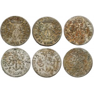 Brandenburg-Preussen, Friedrich Wilhelm, 6-Gröscher 1681-1684 - lot (6 Stücke)