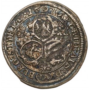 Austria, Leopold I, 3 krajcary 1697 IA, Graz