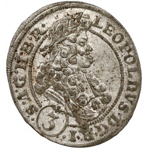 Śląsk, Leopold I, 3 krajcary 1697 MMW, Wrocław