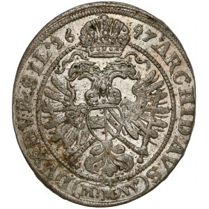 Śląsk, Leopold I, 3 krajcary 1697 MMW, Wrocław