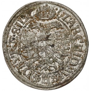 Śląsk, Leopold I, 3 krajcary 1667 SHS, Wrocław