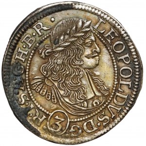 Śląsk, Leopold I, 3 krajcary 1675 FIK, Opole