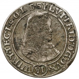 Śląsk, Sylwiusz Fryderyk, 6 krajcarów 1674 SP, Oleśnica