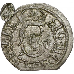 Zygmunt III Waza, Szeląg Wilno 1614 - ozdobne tarcze - Sztypel