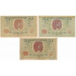 Ukraine, 3x 50 Karbovanets (1918-1919)