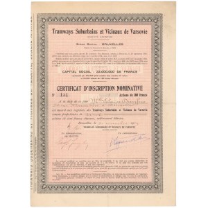 Tramwaje Warszawskie - Świadectwo Tymczasowe 1929