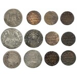 August III Sas, Zestaw głównie monet miejskich (12szt)